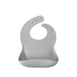 Oioi Basics Powder Grey Silikon Mama Önlüğü - Gri