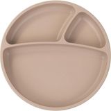 Oioi Bubble Beige Vakum Tabanlı Silikon Porsiyon Mama Tabağı