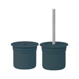 Oioi Ham Hüp Deep Blue - Powder Grey Silikon Pipetli Bardak
