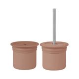Oioi Ham Hüp Woody Brown - Powder Grey Silikon Pipetli Bardak
