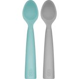 OiOi Mama Kaşığı Nam Nam 2'li - Aqua Green / Powder Grey (3 Adet)