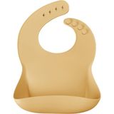 OiOi Mellow Yellow Silikon Mama Önlüğü 100% Gıda Sınıfı Malzeme ile Yumuşak ve Leke Tutmaz