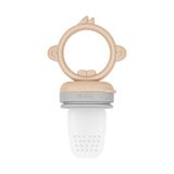 Oioi Meyve ve Sebze Alıştırıcı Püre Emziği Bubble Beige - Powder Grey Bej
