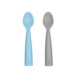 Oioi Mineral Blue - Powder Grey Nam Nam 2’li Silikon Mama Kaşığı