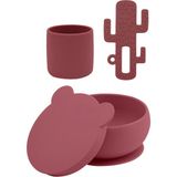 Oioi Mini Bardak Velvet Rose & Kapaklı Kase & Diş Kaşıyıcı