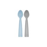 OiOi Nam Nam 2' Li Silikon Mama Kaşığı Mineral Blue/Powder Grey 2' Li 6 Ay+