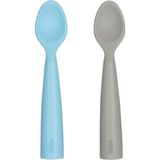 Oioi Nam Nam 2'li Silikon Mama Kaşığı Blue-Powder Grey