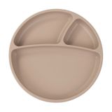 Oioi Porsiyon 6+ Ay Bubble Beige Vakum Tabanlı Silikon Tabak