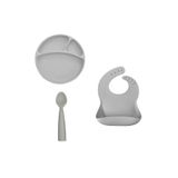 Oioi Powder Grey Porsiyon Mama Tabağı