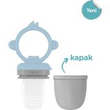 OiOi Püre Meyve Sebze Süzgeci Açık Mavi/Powder Grey BPA Free Silikon 6+ Ay Uygun Ergonomik Tasarım