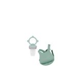 OiOi Püre River Green Powder Grey Mama Önlüğü Seti