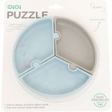 OiOi Puzzle Mama Tabağı Mineral Blue Powder Grey (5 Adet)