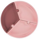 Oioi Puzzle Pinky Pink Powder Grey Mama Tabağı