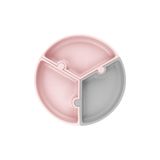 OiOi Puzzle Vakum Tabanlı Silikon Tabak, 19 cm, Pinky Pink