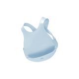 OiOi Silikon Mama Önlüğü, Mineral Blue, 6 Ay - 4 Yaş, Ayarlanabilir Kemerleri, Su Geçirmez