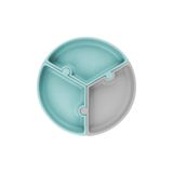 OiOi Silikon Mama Tabağı Puzzle Aqua Green