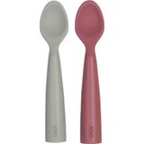 OiOi Silikon Nam Nam Mama Kaşığı 6 Ay+ 2 Li - Rose And Grey Tek Ebat
