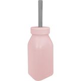 OiOi Şişe + Pipet Pinky Pink Powder Grey (3 Adet)