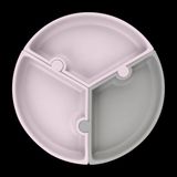Oioi Vakumlu Silikon Mama Tabağı Puzzle - Misty Lilac / Powder Grey