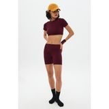 Oishii Kumo Kısa Crop Top Bordo - XS
