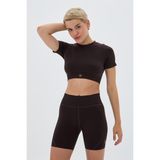 Oishii Kumo Kısa Crop Top Kahve