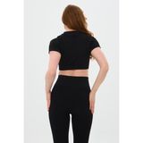 Oishii Kumo Kısa Crop Top Siyah - XS