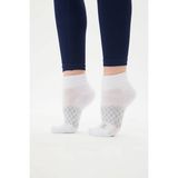 Oishii Patik Spor Havlu Çorap Gri Desen Beyaz - Beyaz - Gri - 35 - 38