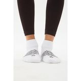 Oishii Patik Spor Havlu Çorap Siyah Desen Beyaz - Beyaz - Siyah - 39 - 42