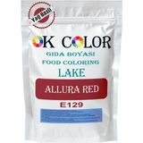 OK Color Lake Allura Red E129 Bayrak Kırmızısı Yağ Bazlı Toz Gıda Boyası 500 gr