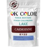 OK Color Lake Carmoisine E122 Vişne Kırmızısı Yağ Bazlı Toz Gıda Boyası 250 gr