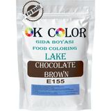 OK Color Lake Chocolate Brown E155 Kahverengi Yağ Bazlı Toz Gıda Boyası 250 gr
