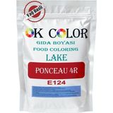 OK Color Lake Ponceau 4r E124 Kırmızı Yağ Bazlı Toz Gıda Boyası 250 gr