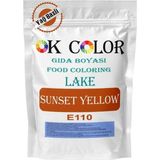 OK Color Lake Sunset Yellow E110 Turuncu Yağ Bazlı Toz Gıda Boyası 250 gr