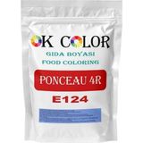 OK Color Ponceau 4r E124 Ponso 4r Kırmızı Toz Gıda Boyası 100GR - 100 gr