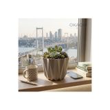 Okacih Modern Prizma Tasarım Dekoratif Saksı Geometrik Çiçek Saksısı 15 cm