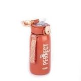 OKADI KIRMIZI PERFECT YAZILI PİPETLİ PASLANMAZ ÇELİK TERMOS 420ML