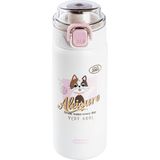 Okadı Pembe Desenli Paslanmaz Çelik Termos 380ML