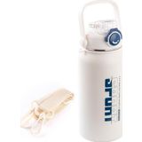 OKADI SPORT PİPETLİ BEYAZ PASLANMAZ ÇELİK TERMOS 1.3L