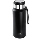 Okadı Süzgeçli Siyah Paslanmaz Çelik Termos 1.4l
