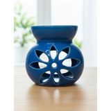 Okaliptus Yoga Lotus Buhurdanlık | Seramik - Mavi