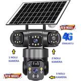 Okam O-kam 6060 4g 6mp Dual Lens - Solar Panel - Sim Kart Destekli - Ptz Kamera