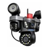 Okam Ok-231 4 Lens Wifi Güvenlik Kamerası Led Flaş + Çift Projektörlü Gece Görüş Akıllı Takip 12v Adaptör li