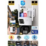Okam Pro OKAM-6015 Beyaz 6 Mp 3.5 Inç Dual Lens Wifi Ptz Kamera - Çok Renkli