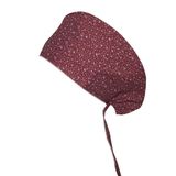 Okanmed Bordo Desenli Doktor Hemşire Aşçı Cerrahi Bone Hastane Bone Bandana M394