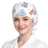 Okanmed Desenli Doktor Hemşire Aşçı Cerrahi Bone Hastane Bone Bandana M400