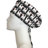 Okanmed Doktor Hemşire Aşçı Cerrahi Bone Hastane Bonesi Bandana M011 - Standart - Siyah-Beyaz