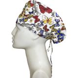 Okanmed Kelebek Desenli Doktor Hemşire Aşçı Cerrahi Bone Hastane Bone Bandana M456 - Standart