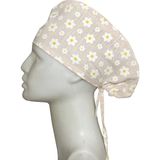 Okanmed Papatyalı Krem Doktor Hemşire Aşçı Cerrahi Bone Hastane Bone Bandana M449 - Standart - Krem Rengi