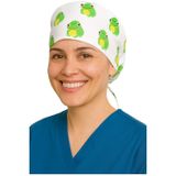 Okanmed Sevimli Kurbağa Desenli Doktor Hemşire Aşçı Cerrahi Bone Hastane Bone Bandana M415
