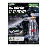okaoda K4 oto yıkama tabancası kar köpüğü haznesi (üst düzey profesyonel kalite) ve LAVOR 1/4 adaptör SN003 ve SN005 ile uyumludur.